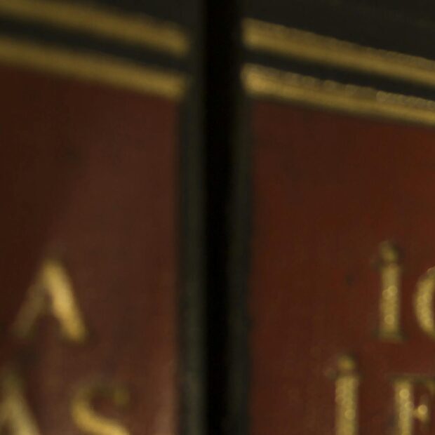 Detailed close-up of law and regulation books on a bookshelf, emphasizing education and knowledge.